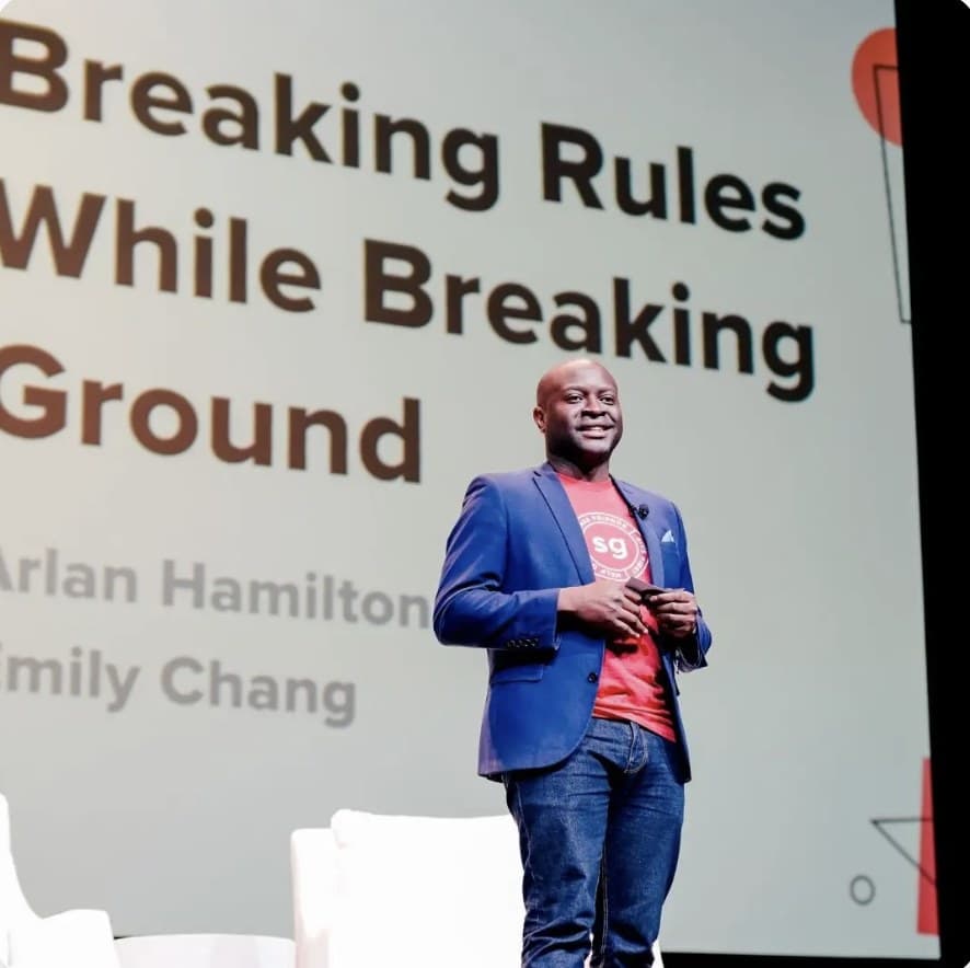 Phin on stage at the Startup Grind Global Conference in Silicon Valley